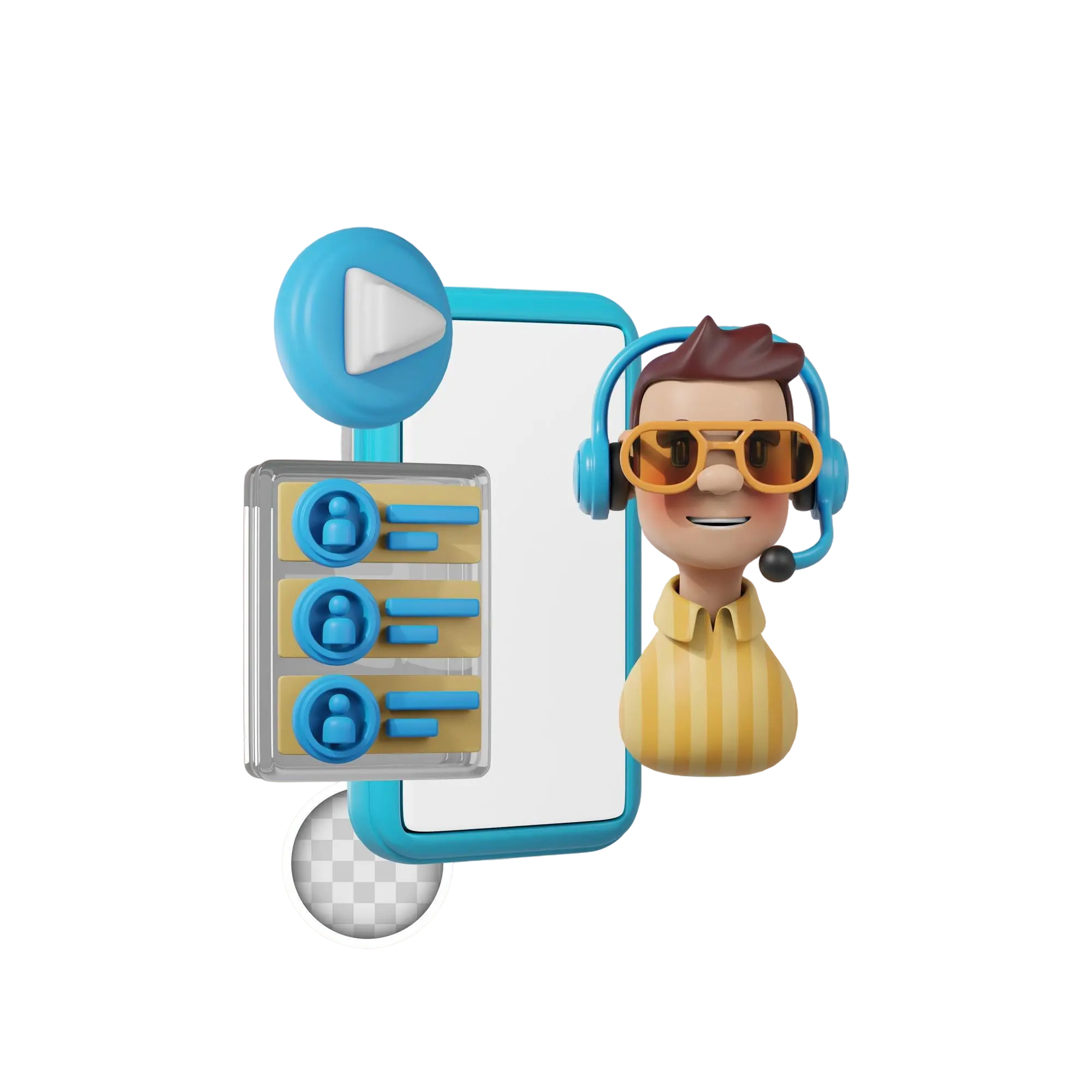 3d-illustration-streaming-interaction-with-chat